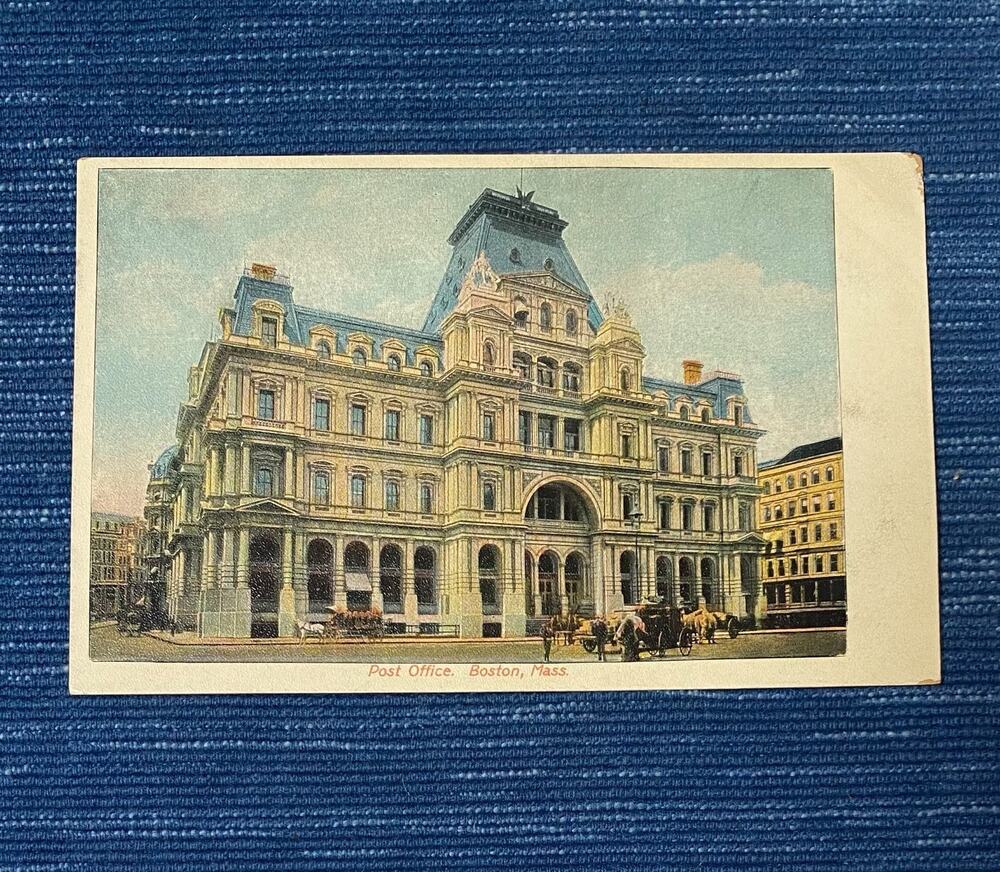 Vtg 1901-07 Post Office Boston Massachusetts Postcard Unposted Undivided Back